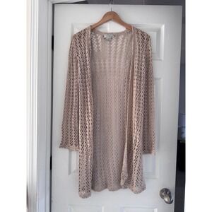 Crochet Long‎ Bohemian Cardigan 90s Y2K Preppy